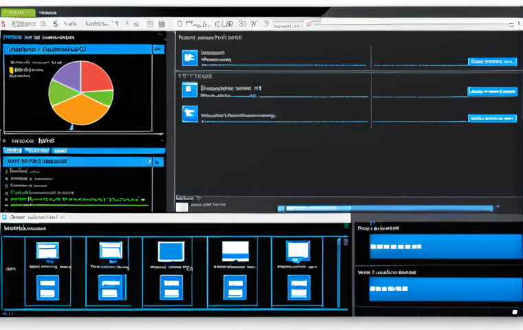 **

Virtualization lab setup: A screen displaying VMware, Hyper-V, and VirtualBox interfaces. Focus on a virtual machine being created. Include details like command lines, network configurations, and performance graphs. The general atmosphere is meant to convey the importance of mastering virtualization.

**